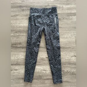 Gymshark Charcoal Leopard Print High-Rise Leggings